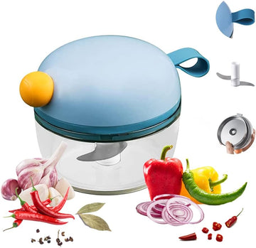 Manual Drawstring Garlic Chopper, Mini Food Processor