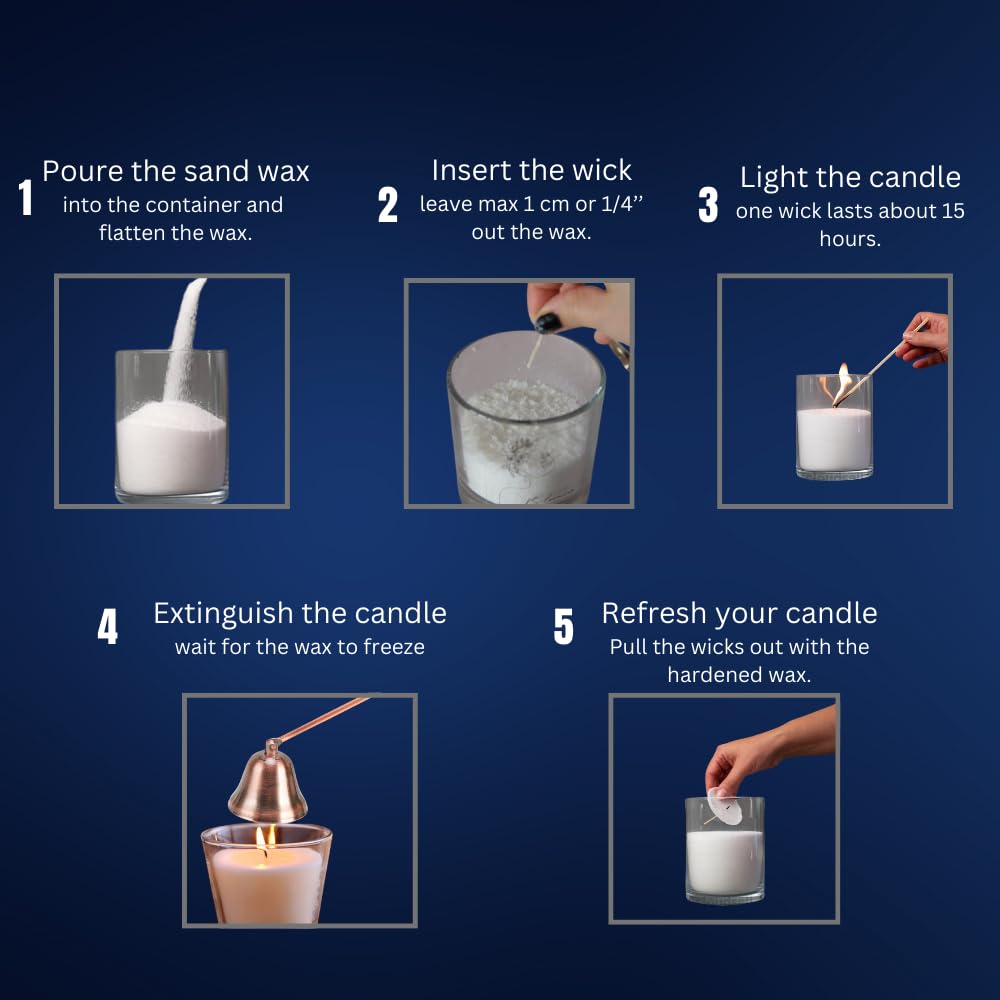 1Kg Sand Wax With Wicks