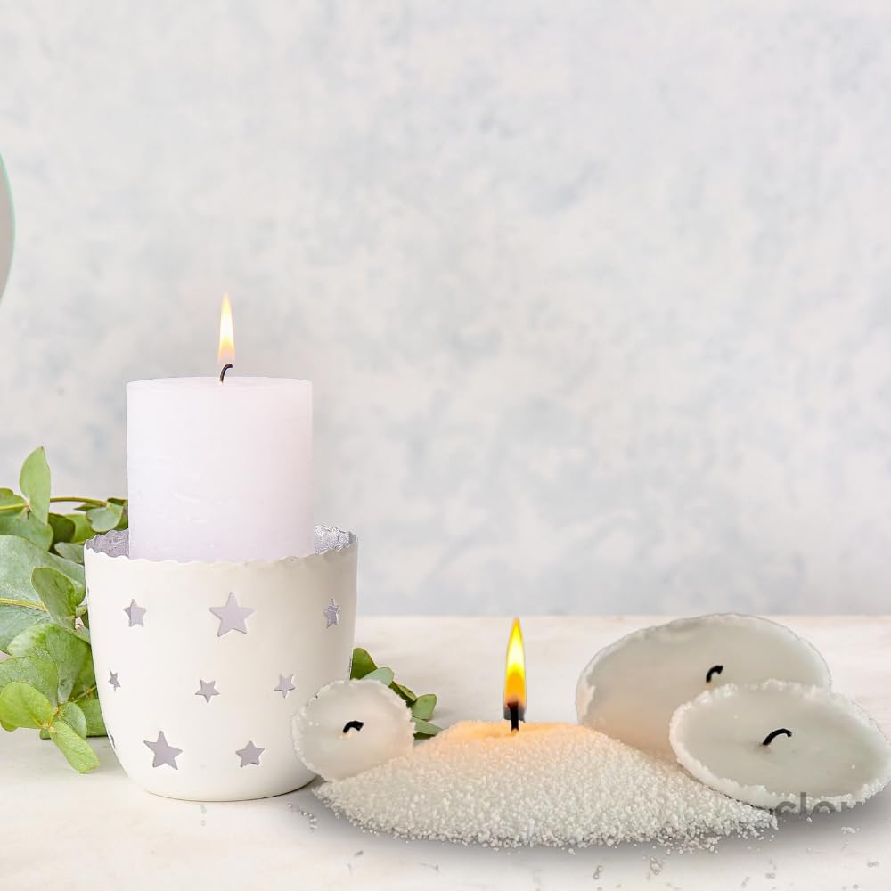 Sand Wax With Glass Jar & Wicks