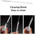7 Piece Set - Reusable Stainless Steel Drinking Straws with Filter Spoon