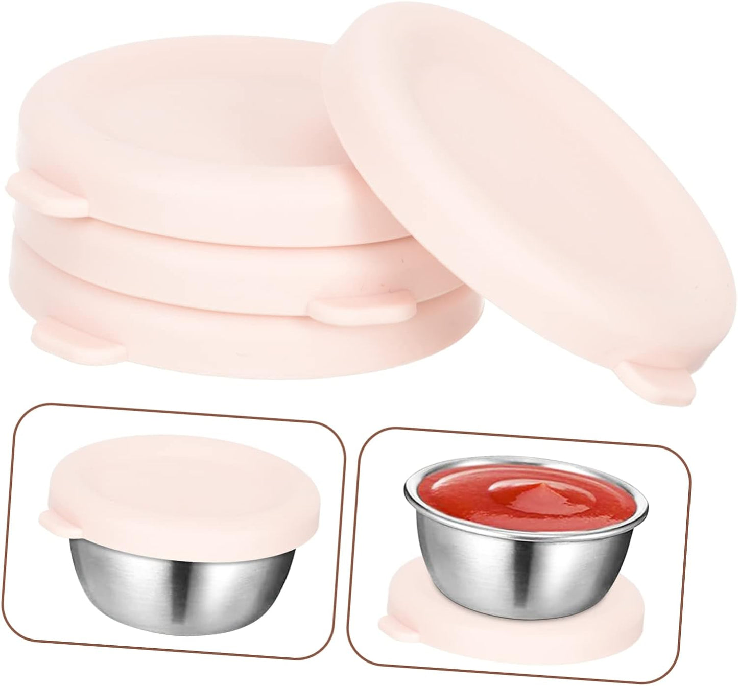 3 Compartment Lunch Box + 2 Condiment Cups