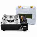 Portable Single-Burner Butane Gas Stove with Carrying Case