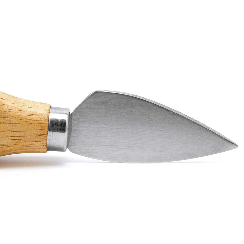 Set of 4 - Stainless Steel Cheese Knives With Wooden Handles