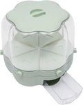6-Compartment Rotating Rice Storage Dispenser – Flower Pattern, Cereal Container