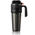 1L Stainless Steel Thermal Mug with Push-button Lid, Straw and Handle