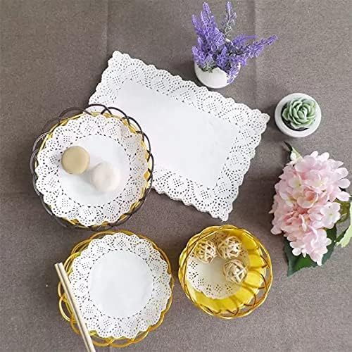 Pack of 100 - Disposable Food Grade Round Paper Doilies Techmanistan