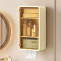 3 Layer Bathroom Storage Organizer with Transparent Window & Waterproof Lid