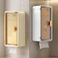 3 Layer Bathroom Storage Organizer with Transparent Window & Waterproof Lid
