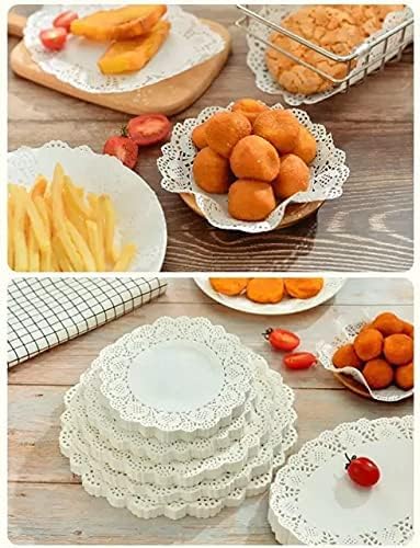Pack of 100 - Disposable Food Grade Round Paper Doilies Techmanistan