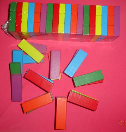 54 Pcs Colorful Jenga Puzzle Game - Techmanistan in Pakistan