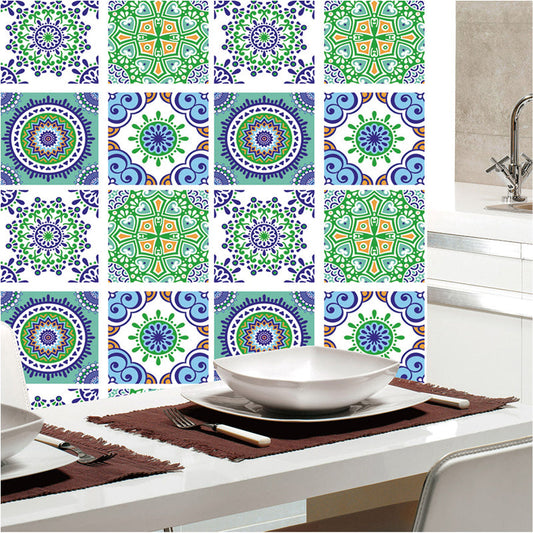 Pack of 4 - 3D Embossed Assorted Truck Art Themed Tiles Sticker (Each Sticker Size: 6x6 Inches) My Store