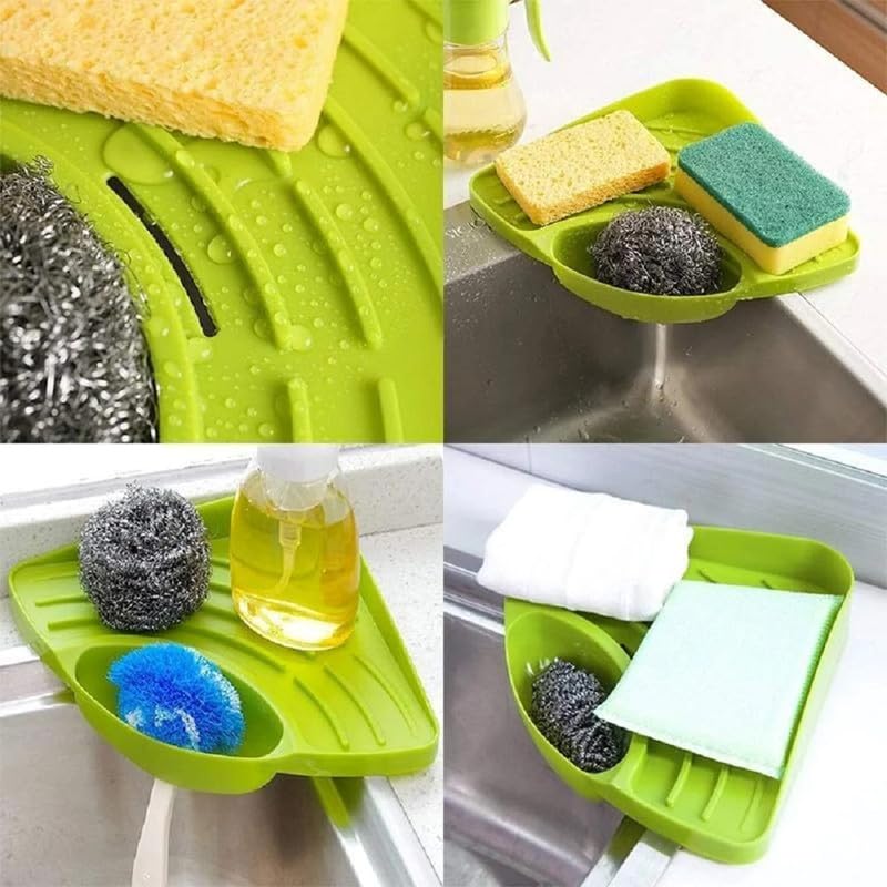 Sink Corner Rack with Tray Storage Organizer Techmanistan