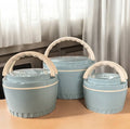 3PC Stainless Steel Interior Insulated Luxury Food Warmer Set