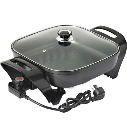 Multifunctional Non-Stick Surface Electric Cooker Frying Pan With Lid and Carry Handles My Store