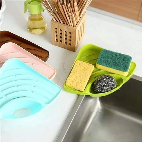 Sink Corner Rack with Tray Storage Organizer Techmanistan