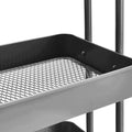 3-Tier Wheeled Mesh Base Rolling Kitchen Trolley Cart Techmanistan