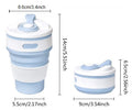 Random Color Folding Silicone Reusable  Collapsible Coffee Cup with Lid Techmanistan
