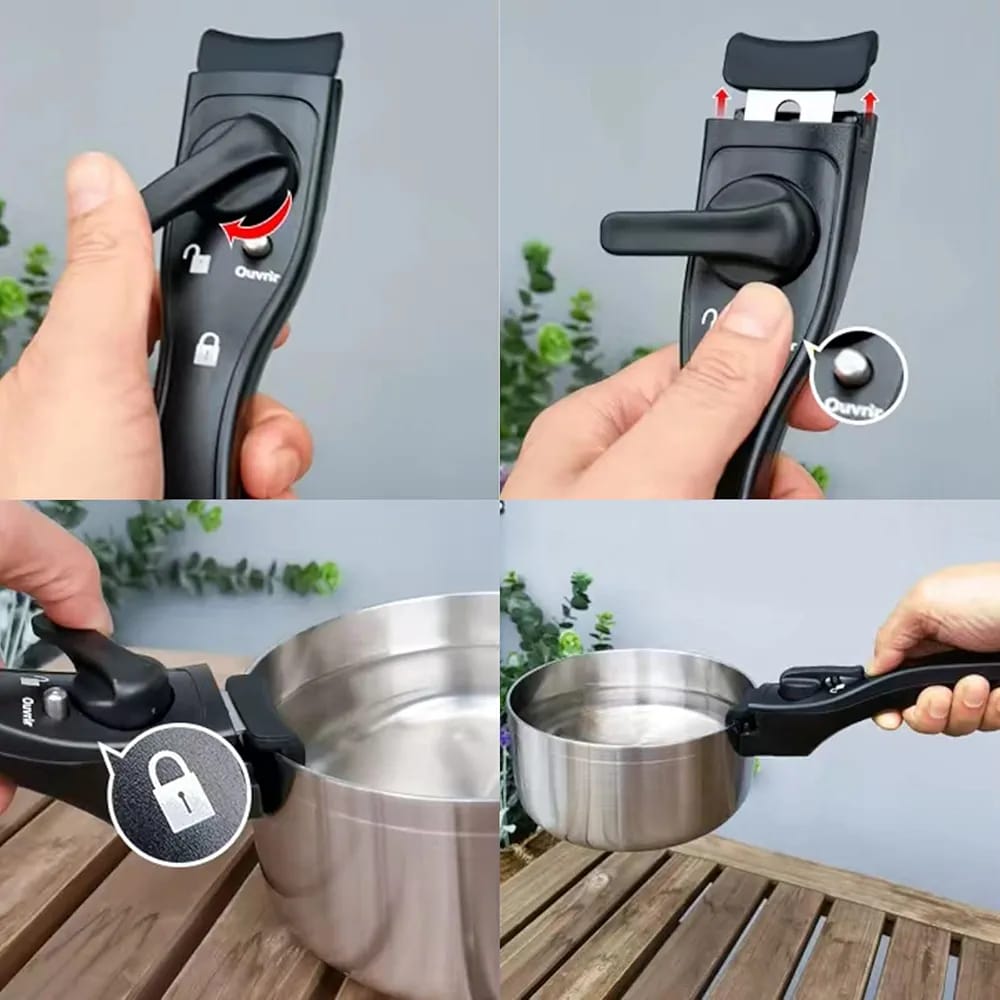 Universal Removable Handle for Hot Pots & Pans