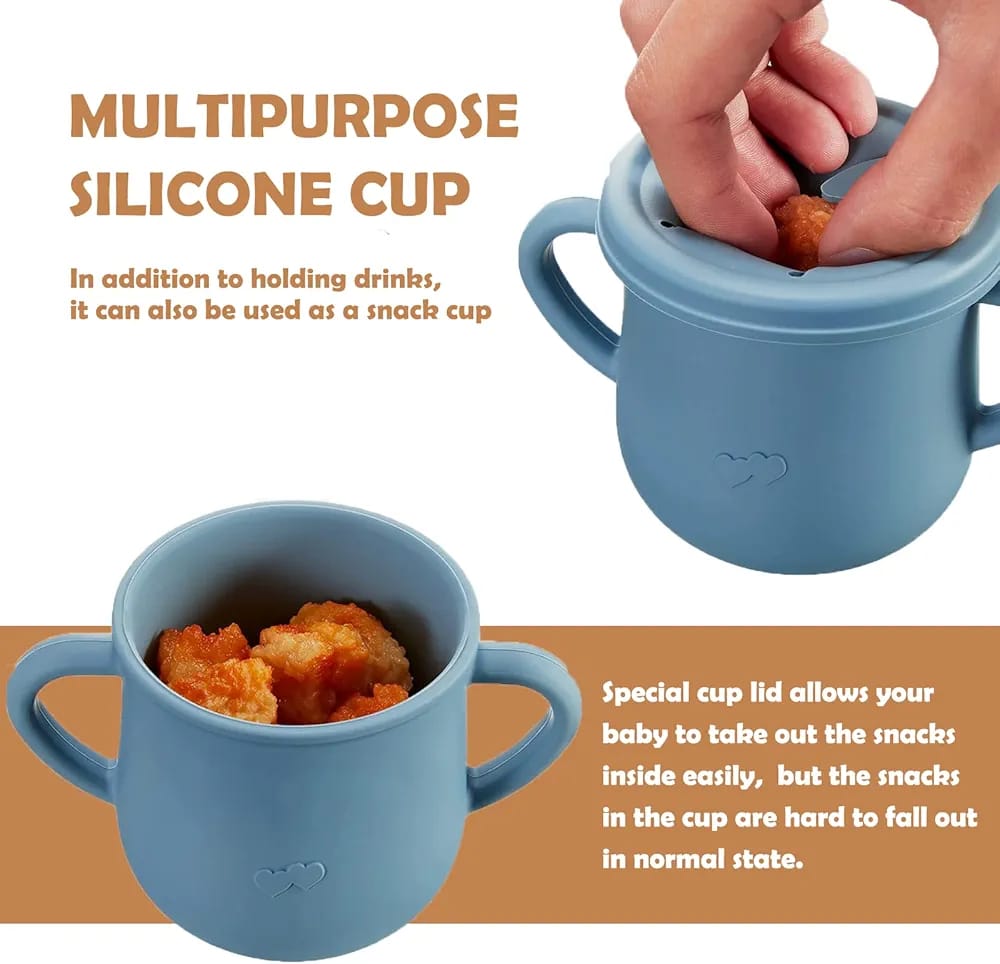 Silicone Baby Cup with Straw & Lid