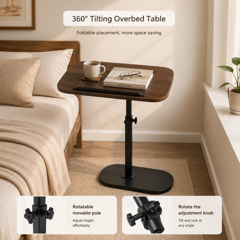 Multifunctional Adjustable Height Side Table