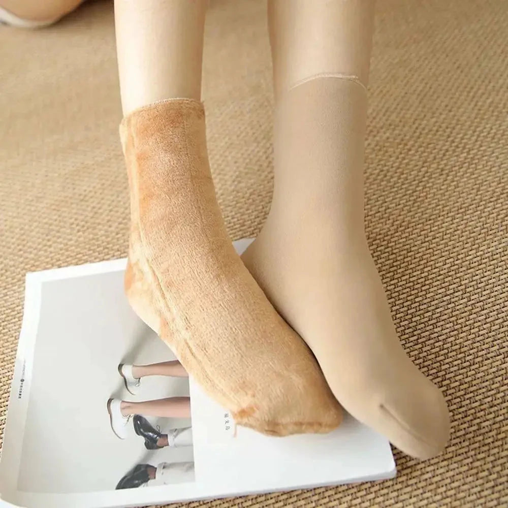 Pack of 3 - Women Wool Fuzzy Thermal Warm Winter Velvet Socks Techmanistan