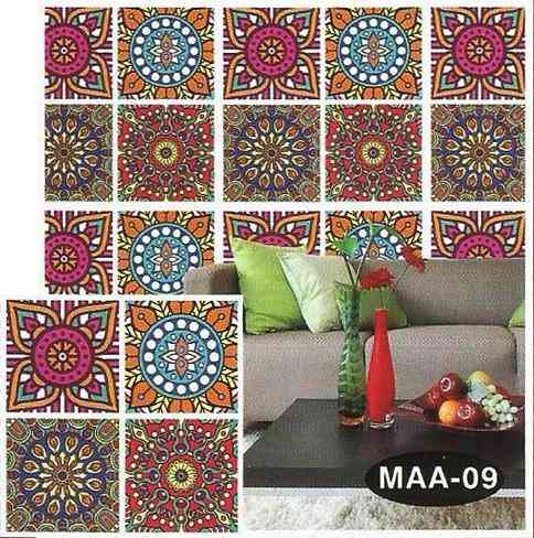 Pack of 4 - 3D Embossed Assorted Truck Art Themed Tiles Sticker (Each Sticker Size: 6x6 Inches) My Store