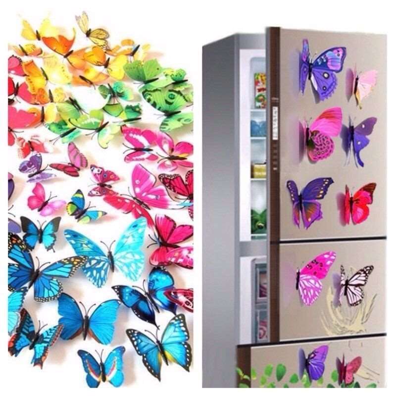 6 Piece's 3D Beautiful Magnetic Butterfly