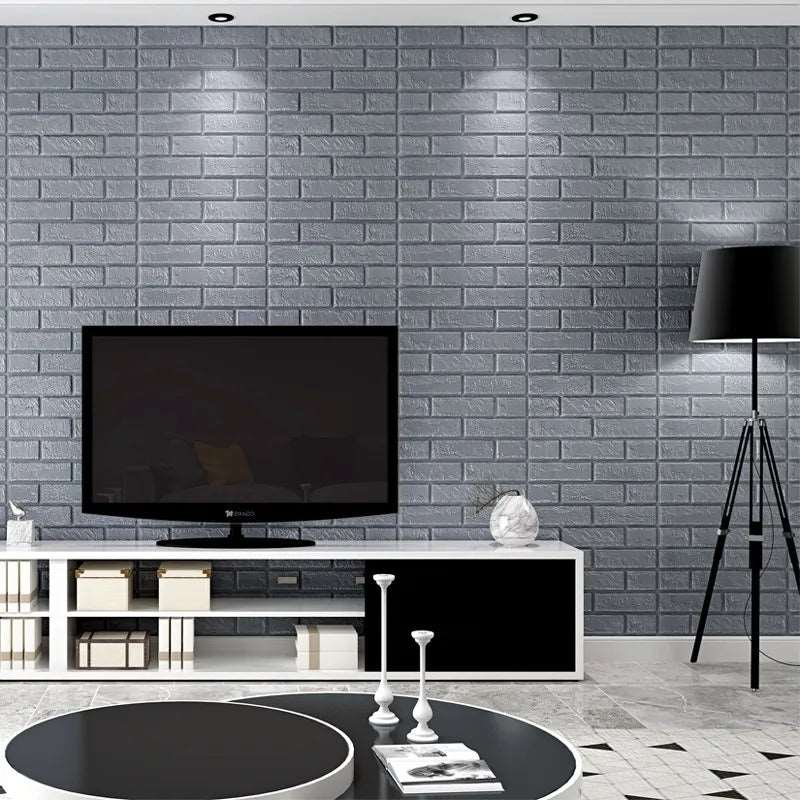 5mm Thickness 3D Brick Wall Sticker - Techmanistan in Pakistan