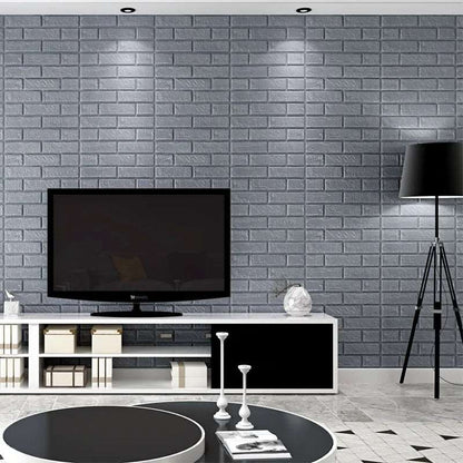 5mm Thickness 3D Brick Wall Sticker - Techmanistan in Pakistan