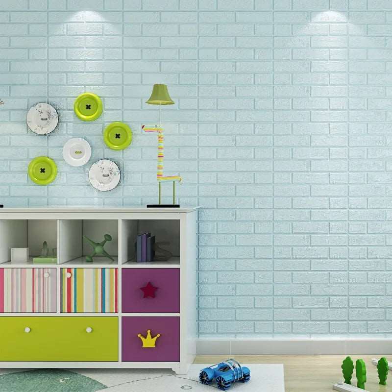5mm Thickness 3D Brick Wall Sticker - Techmanistan in Pakistan