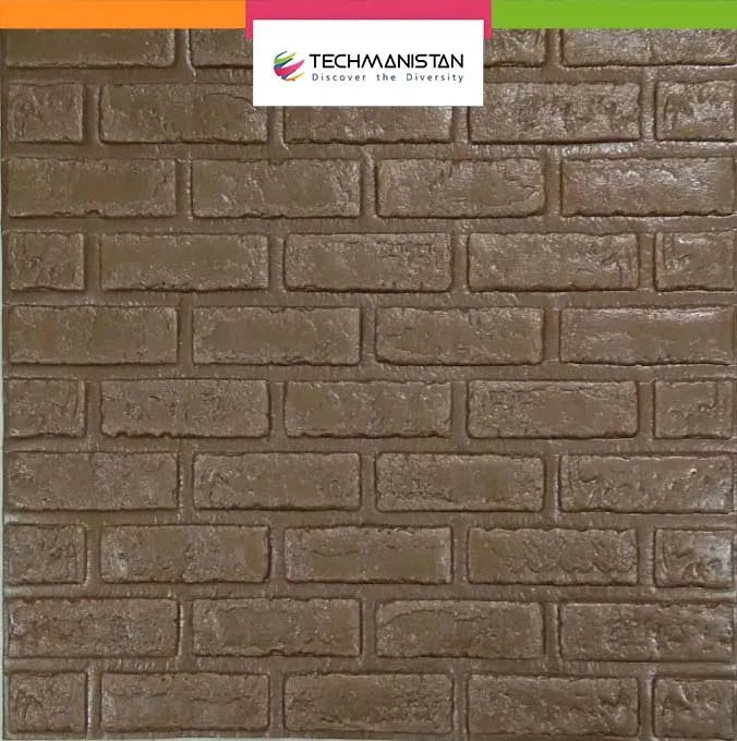 5mm Thickness 3D Brick Wall Sticker - Techmanistan in Pakistan