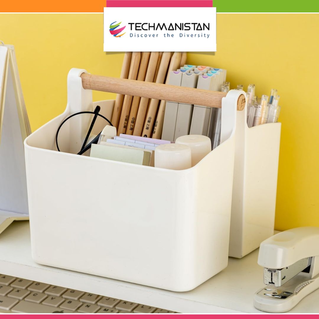 6 Compartments Organizers Caddy with Handle - Techmanistan in Pakistan