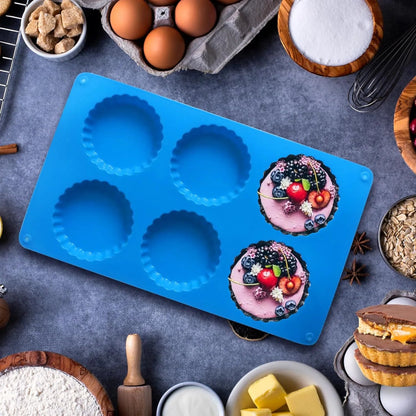 6 Grids Silicon Cupcake Mold - Techmanistan in Pakistan