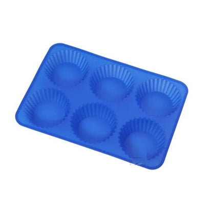 6 Grids Silicon Cupcake Mold - Techmanistan in Pakistan