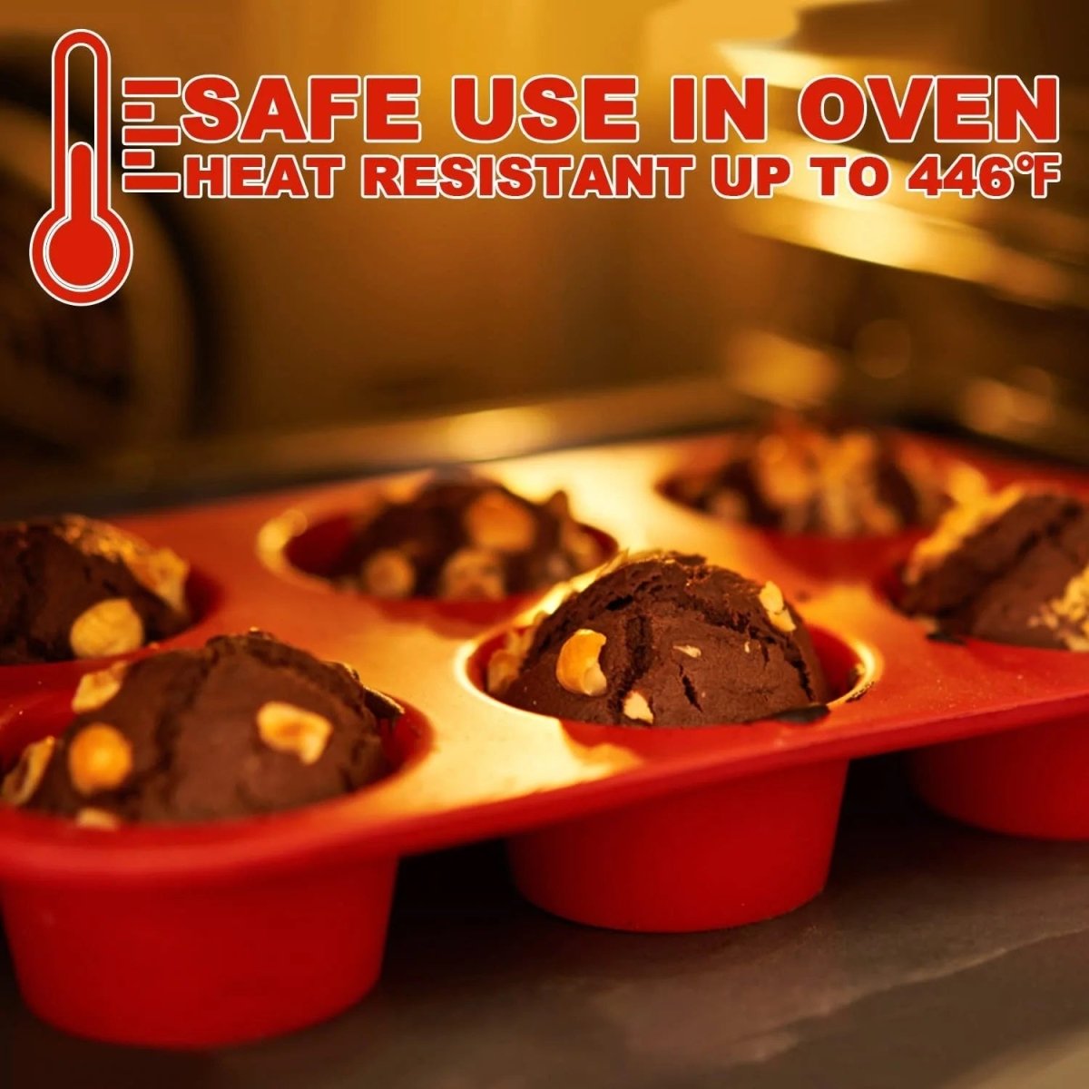 6 Grids Silicon Cupcake Mold - Techmanistan in Pakistan