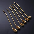 6 - Pack Stainless Steel Drinking Spoon Straws - Reusable & Multifunctional - Techmanistan in Pakistan