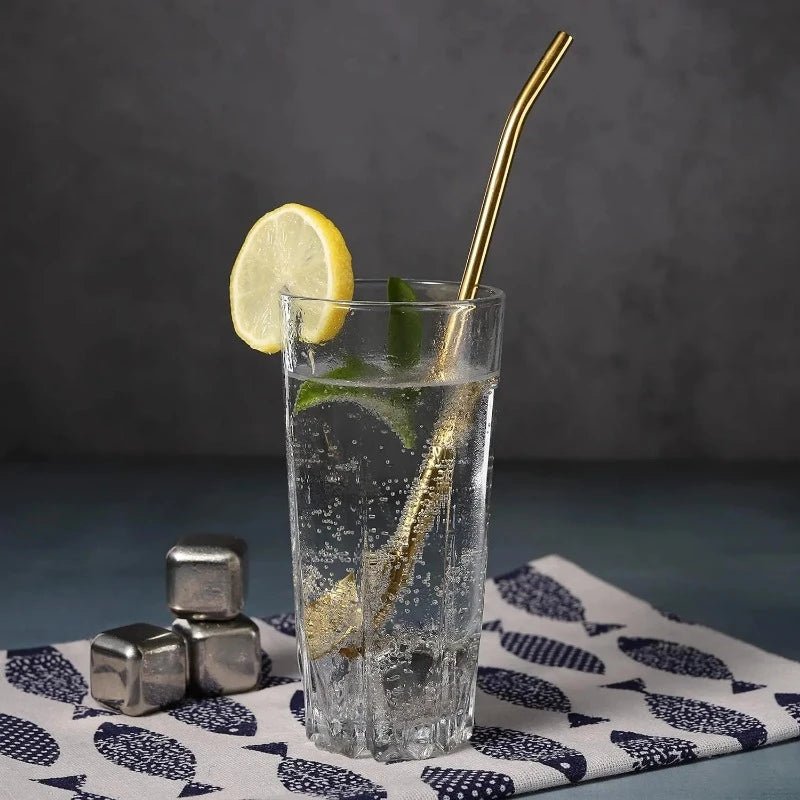 6 - Pack Stainless Steel Drinking Spoon Straws - Reusable & Multifunctional - Techmanistan in Pakistan