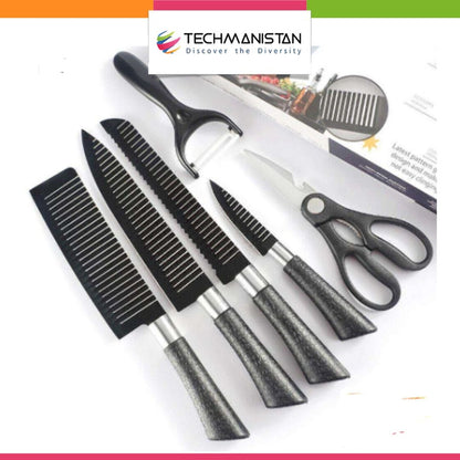 6 Piece's Knife Set - Techmanistan in Pakistan