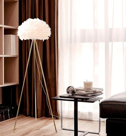60'' Standing Tripod Feather Floor Lamp - Techmanistan in Pakistan