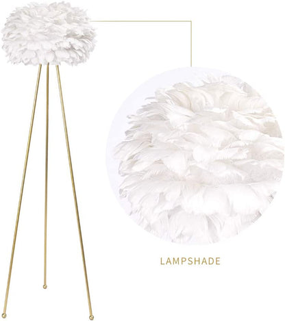 60'' Standing Tripod Feather Floor Lamp - Techmanistan in Pakistan