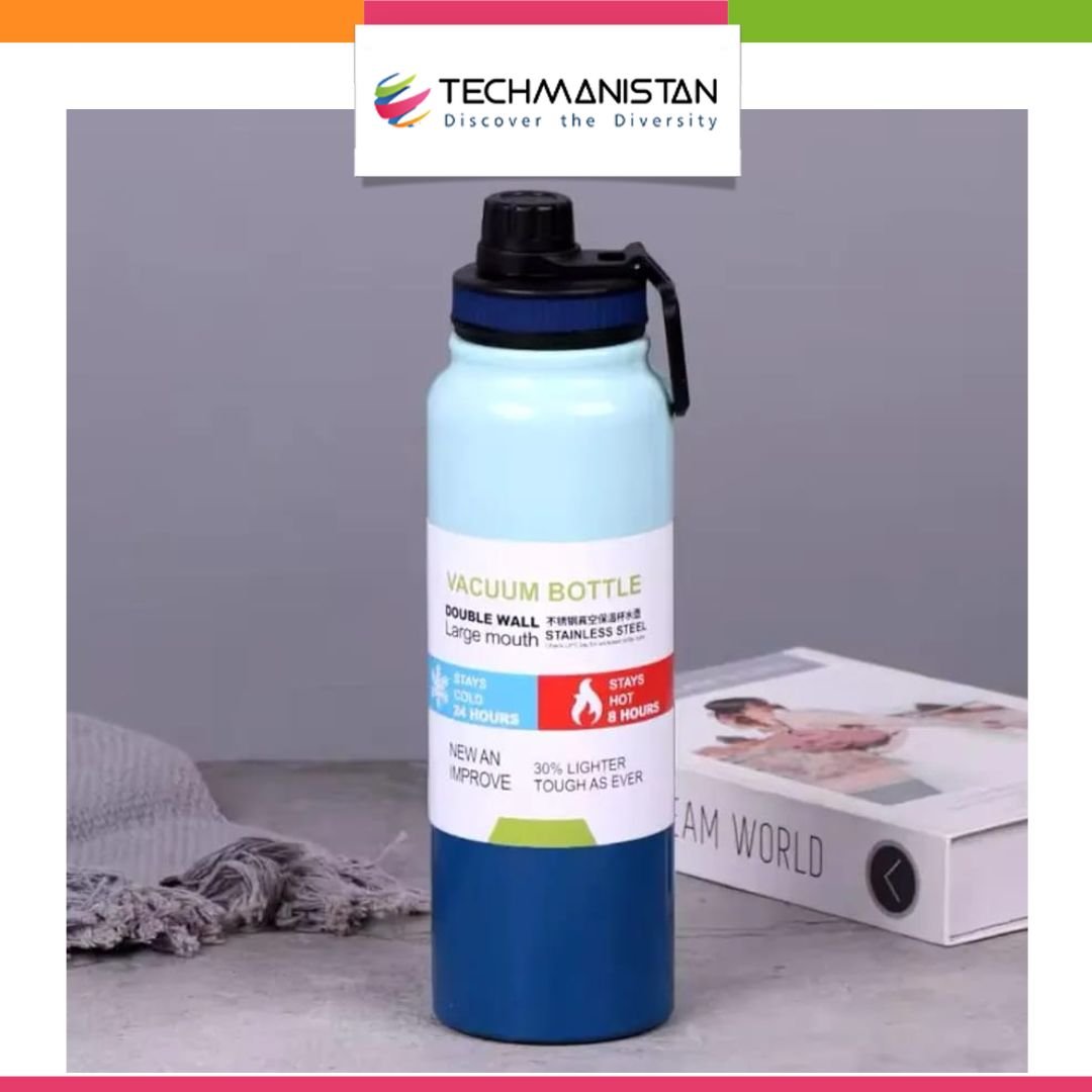 600ML - Stainless Steel Vacuum Insulated Flask - Techmanistan in Pakistan