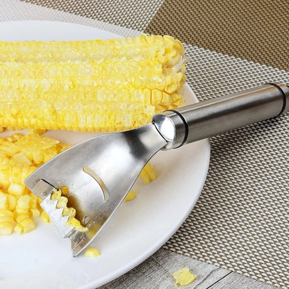 Stainless Steel Corn Separator, Corn Planer, Long Handle Corn Thresher, Ultra Sharp Corn Kernels Separator, Stainless Steel Corn Peeler My Store