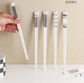 Geometric Pattern Ceramic Chopsticks Set, 5 Pairs