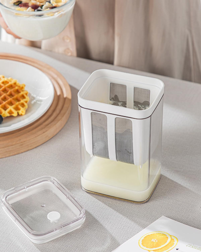 Fine Mesh Stainless Steel Yogurt Strainer with Lid