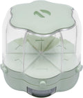 6-Compartment Rotating Rice Storage Dispenser – Flower Pattern, 7L Cereal Container