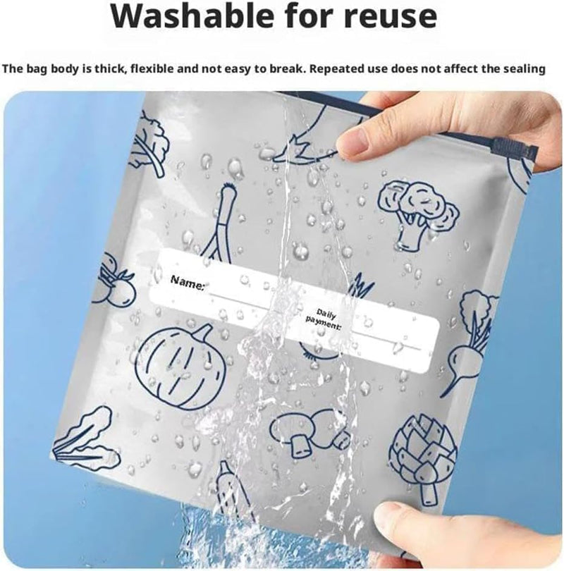 Reusable Aluminium Foil Food Storage Bags with Zip Lock — 10 Piece