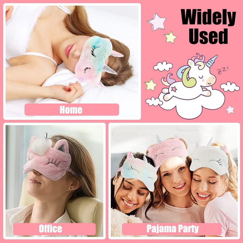 Soft Plush Unicorn Sleep Eye Mask – Random Color