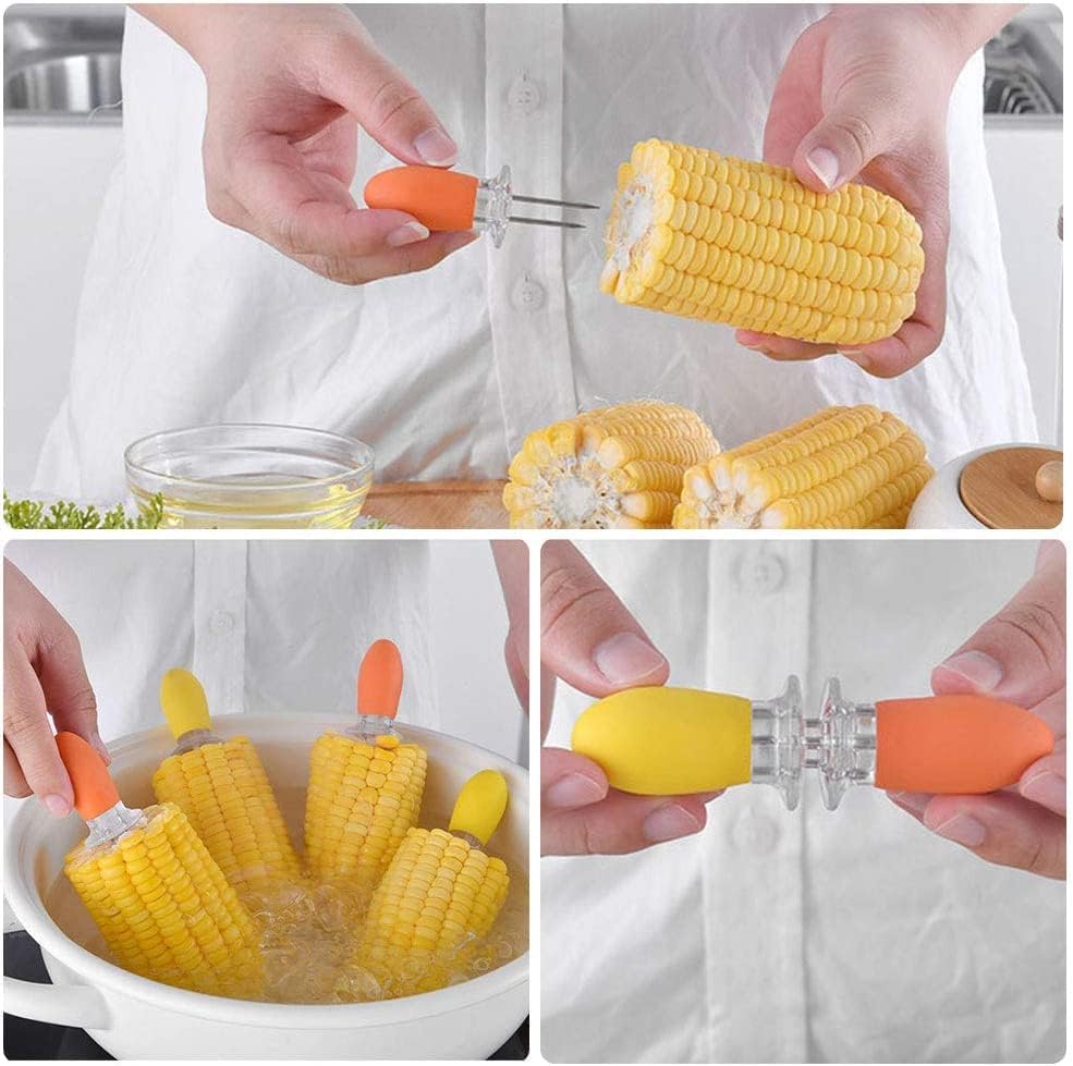 Pack of 8 - Corn Cob Holder Corn Forks