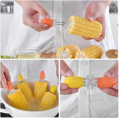Pack of 8 - Corn Cob Holder Corn Forks