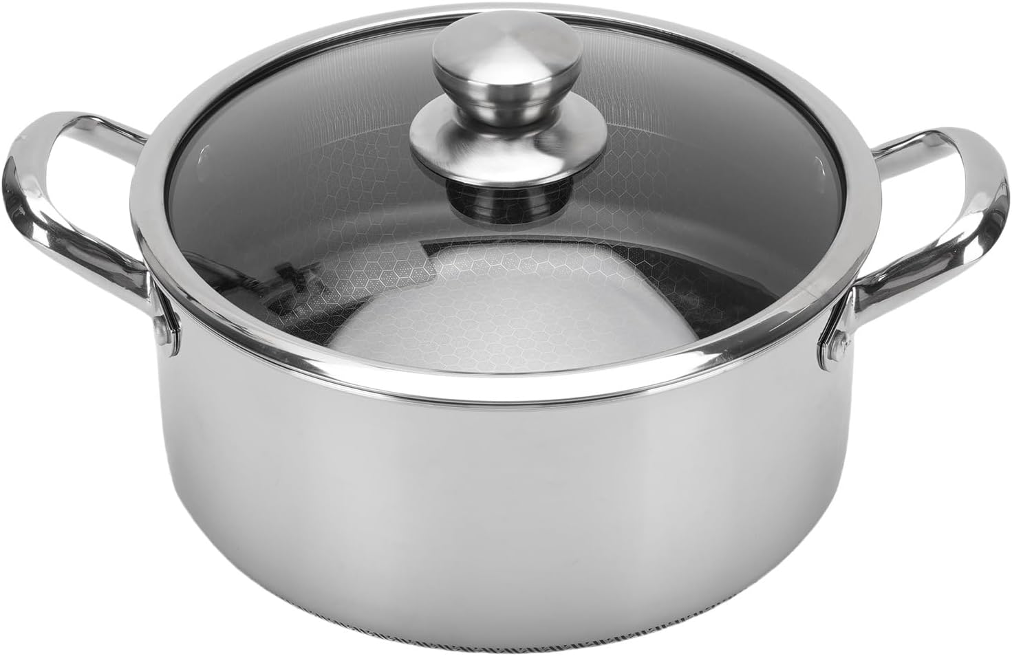 Single Sided Laser Coated Nonstick Steel Soup Pot With Lid Techmanistan